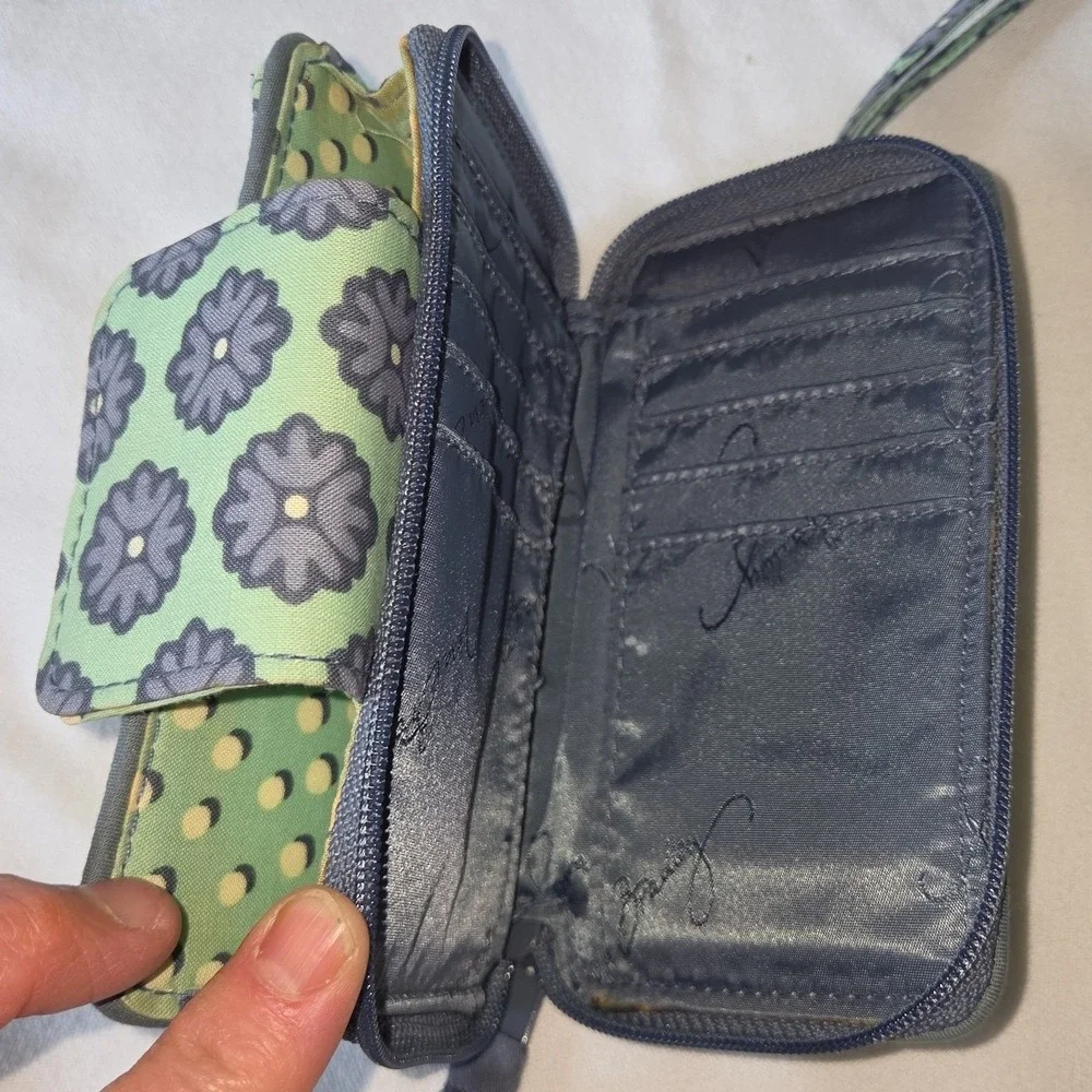 Vera‎ Bradley Hipster Purse & Wallet Set Green Nomadic Blossoms